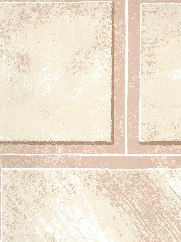Coliseum Creams on White Screen Printed - Beige Wallcovering | China Seas