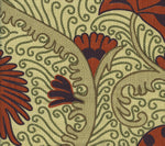 Multi Orange Eggplant Green Wallcoverings | Suncloth