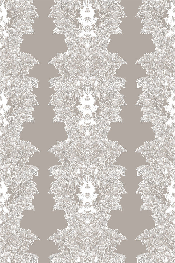 Cornice Crown White on Stone | Timorous Beasties Wallcovering