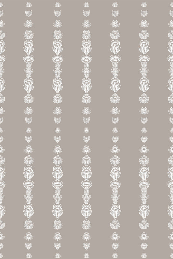 Coving Row White on Stone | Timorous Beasties Wallcovering