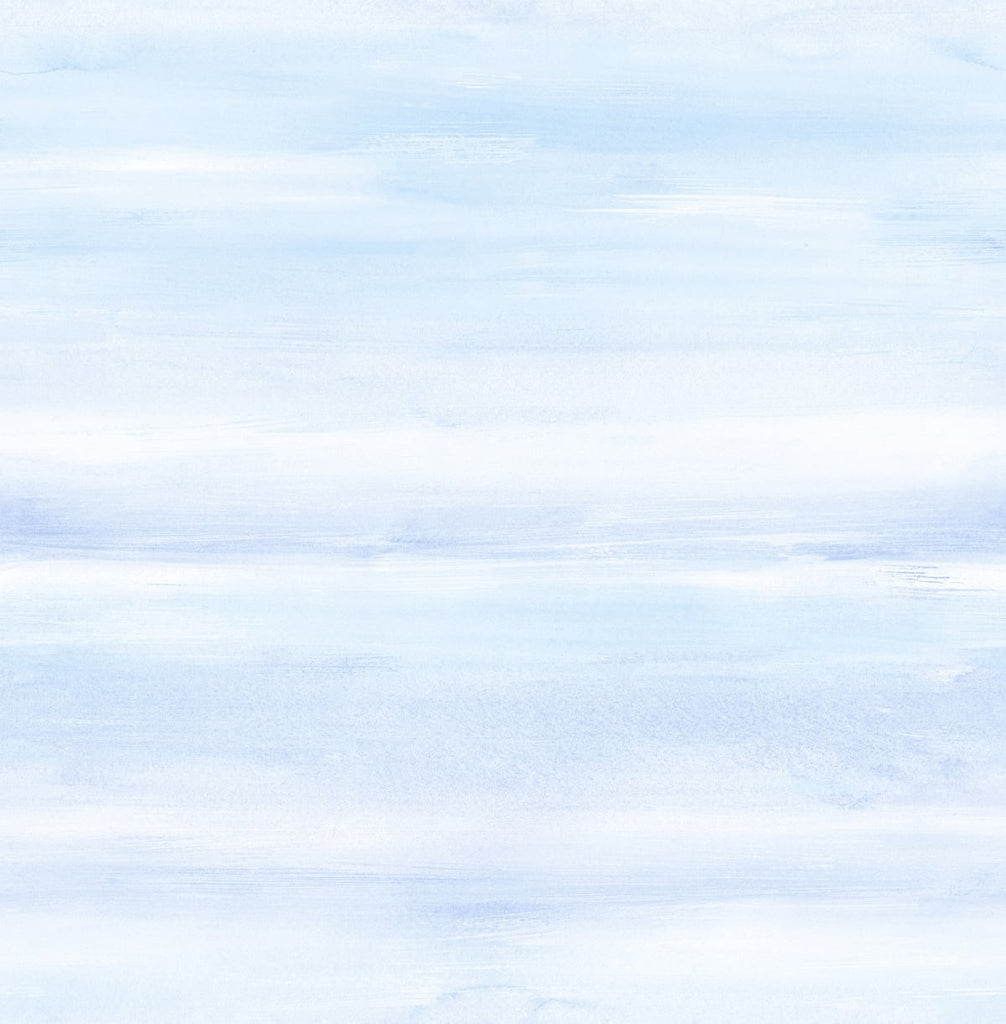 Malibu Watercolor Wallpaper - Contemporary Kids & Nursery - Periwinkle and Sea Mist | Malibu Wallpaper