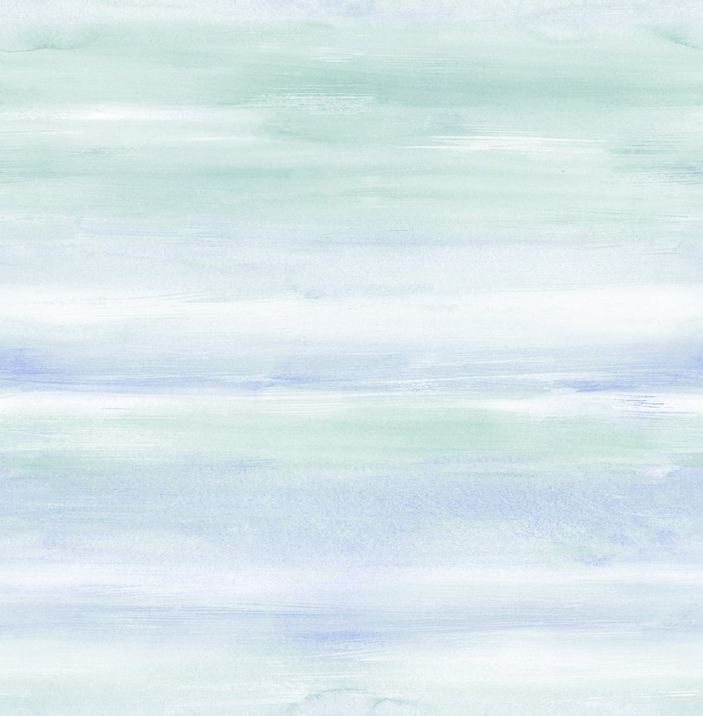 Malibu Watercolor Wallpaper - Contemporary Kids & Nursery - Periwinkle and Teal | Malibu Wallpaper