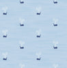 Malibu Tiny Whales Wallpaper - Contemporary Kids & Nursery - Sky Blue and Navy | Malibu Wallpaper