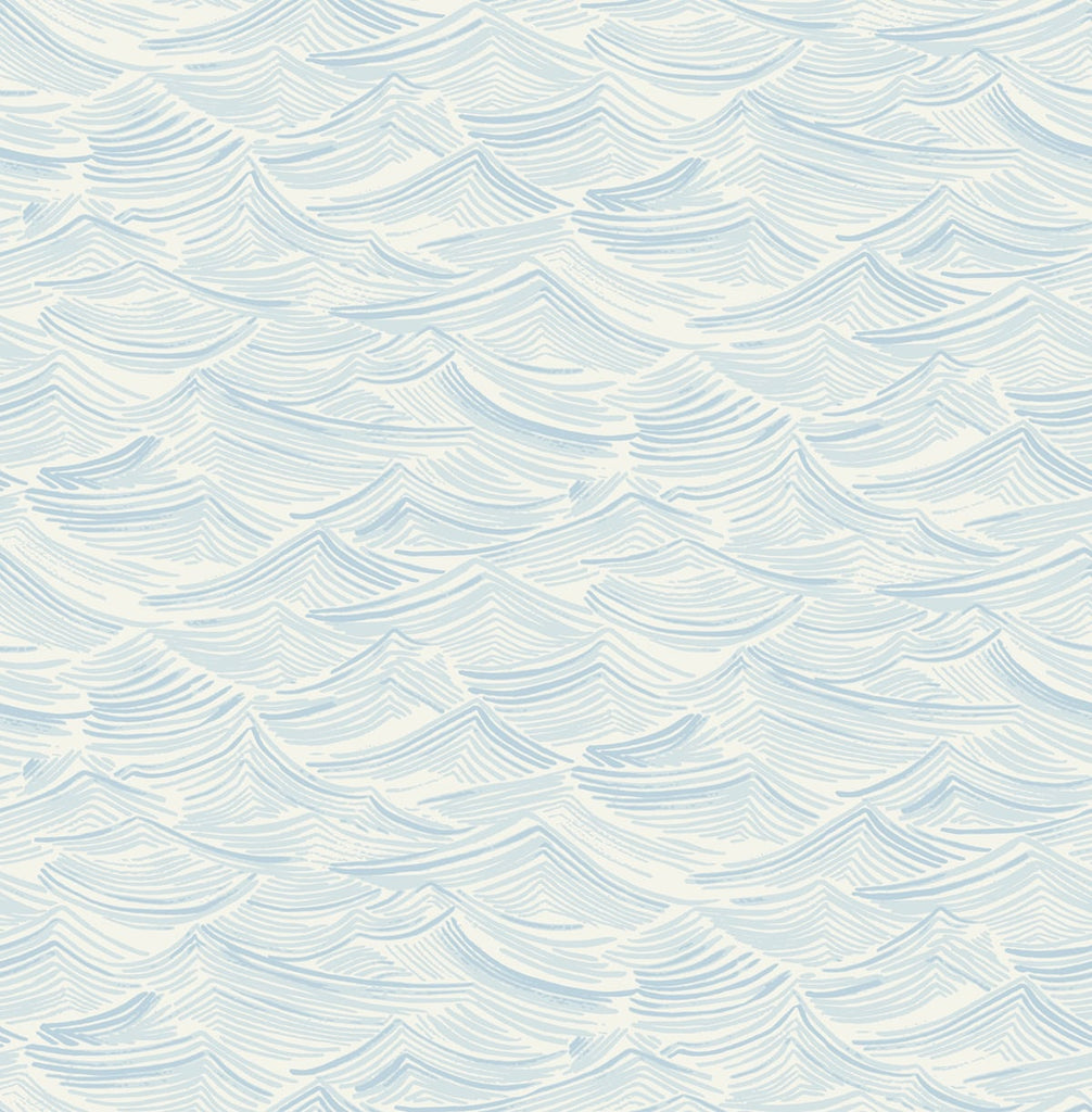 Malibu Calm Seas Wallpaper - Contemporary Kids & Nursery - Sky Blue | Malibu Wallpaper