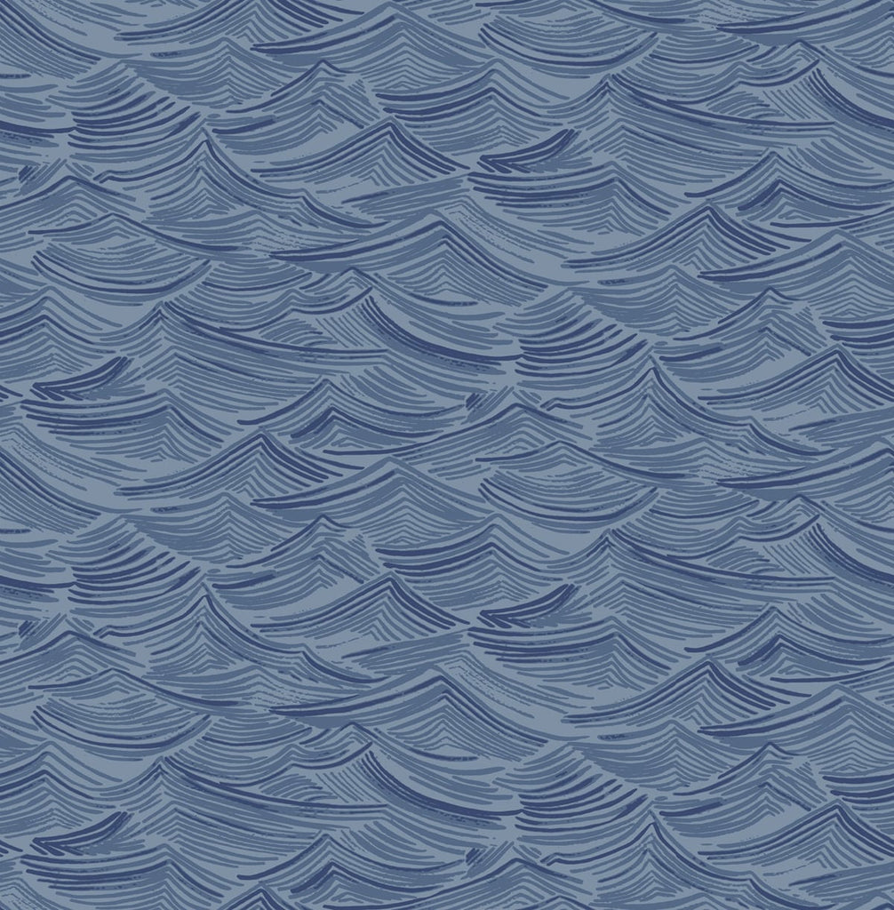 Malibu Calm Seas Wallpaper - Contemporary Kids & Nursery - Carolina Blue | Malibu Wallpaper