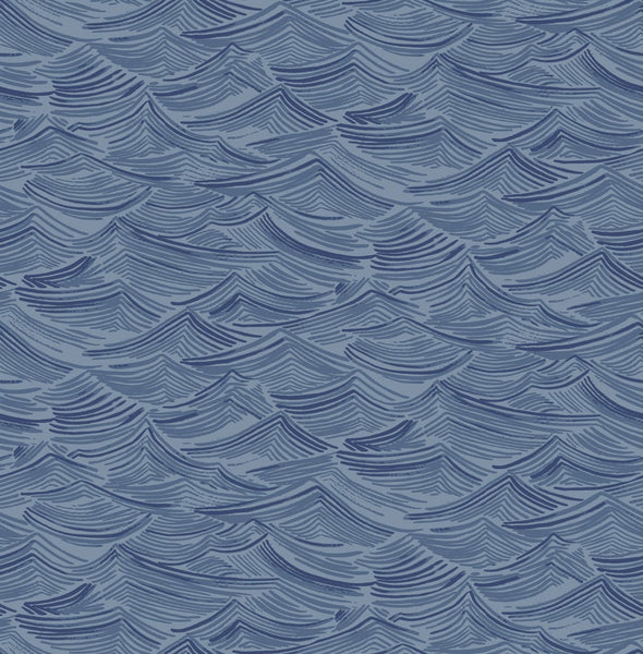 Malibu Calm Seas Wallpaper - Contemporary Kids & Nursery - Carolina Blue | Malibu Wallpaper