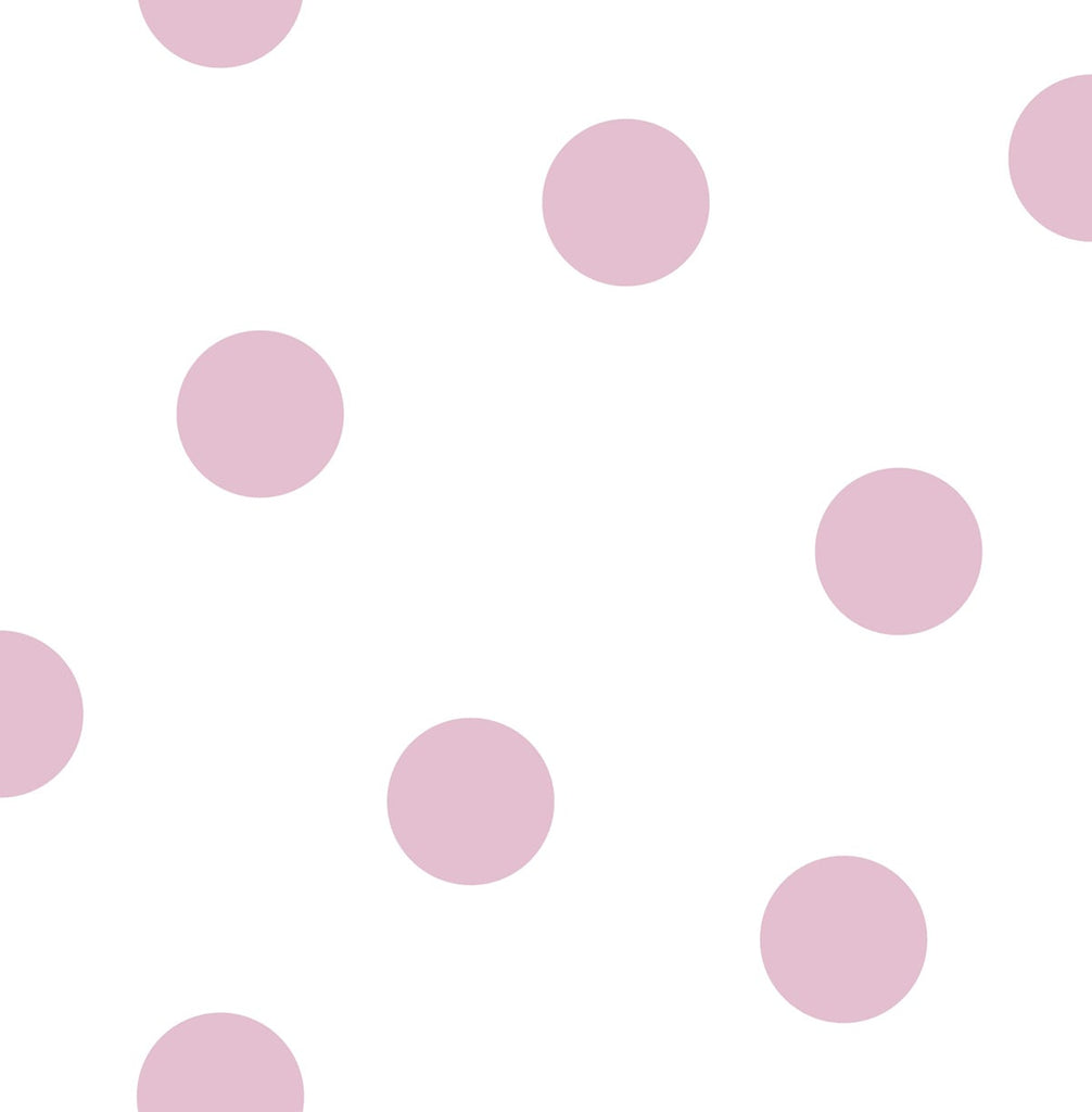 Malibu Dots Wallpaper - Contemporary Kids & Nursery - Bubblegum | Malibu Wallpaper