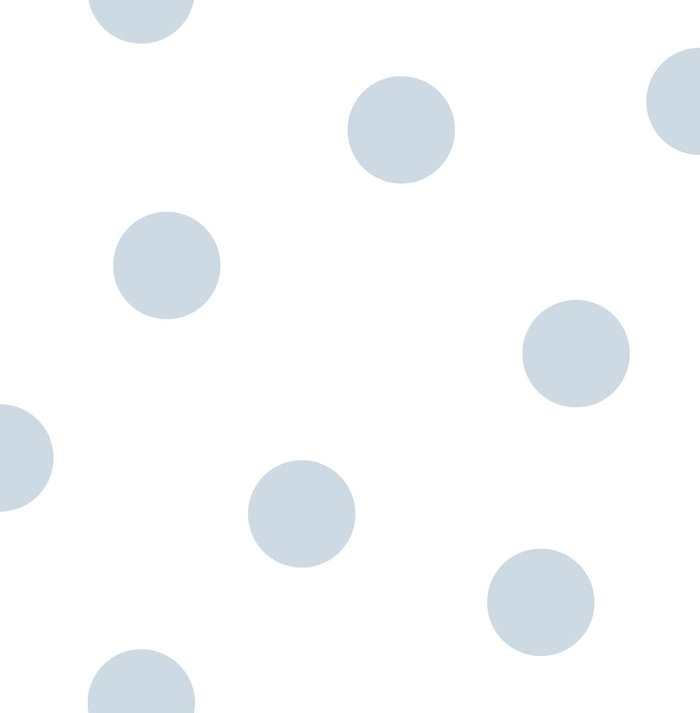 Malibu Dots Wallpaper - Contemporary Kids & Nursery - Powder Blue | Malibu Wallpaper