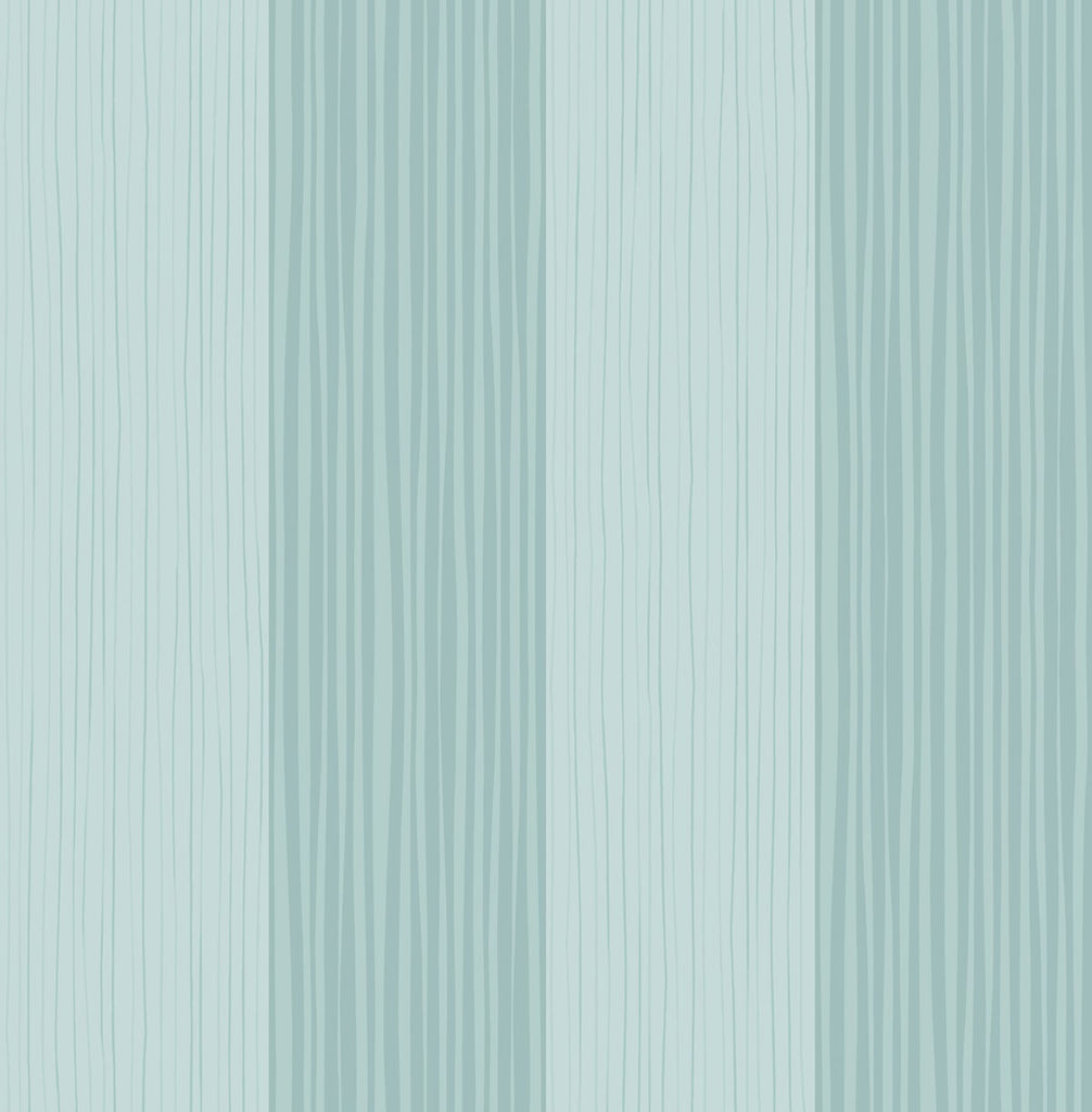 Malibu Stripes Wallpaper - Contemporary Kids & Nursery - Teal | Malibu Wallpaper