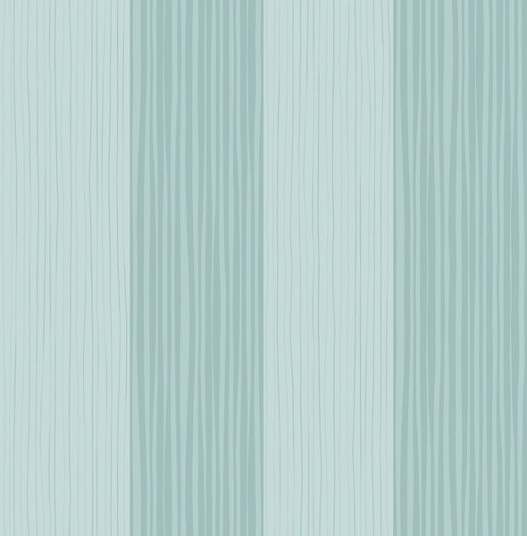 Malibu Stripes Wallpaper - Contemporary Kids & Nursery - Teal | Malibu Wallpaper