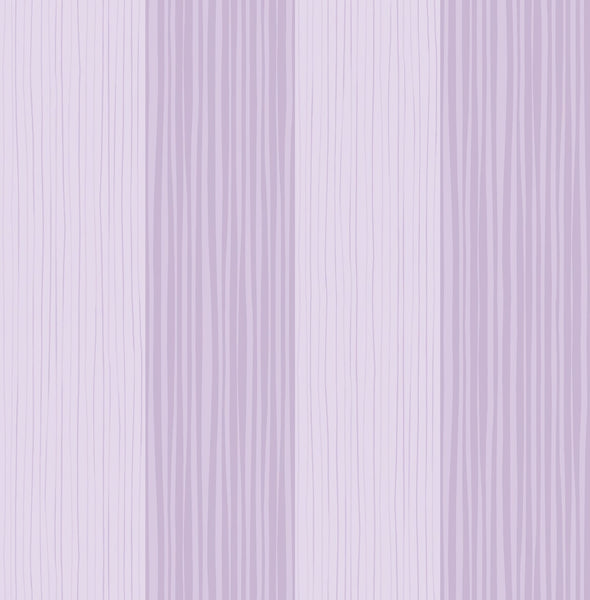 Malibu Stripes Wallpaper - Contemporary Kids & Nursery - Lilac | Malibu Wallpaper