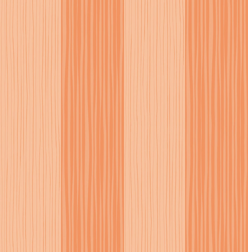 Malibu Stripes Wallpaper - Contemporary Kids & Nursery - Orange | Malibu Wallpaper