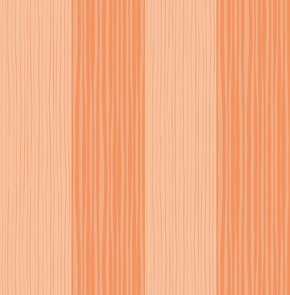 Malibu Stripes Wallpaper - Contemporary Kids & Nursery - Orange | Malibu Wallpaper