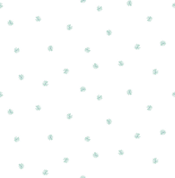 Malibu Little Daisy Wallpaper - Contemporary Kids & Nursery - Teal | Malibu Wallpaper