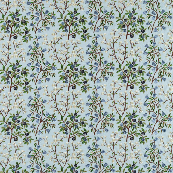 Foraging Embroidery Dawn Blue | Sanderson