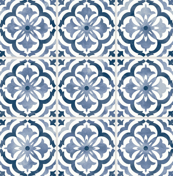 Malibu Ps Sorento Tile Contemporary Tile - Navy | Peel and Stick Removable Wallcovering