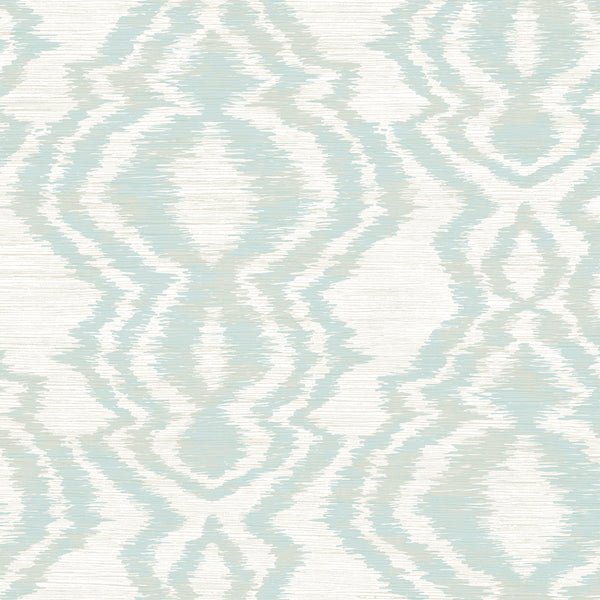 Malibu Moirella Wallpaper - Contemporary Abstract - Seaglass | Malibu Wallpaper