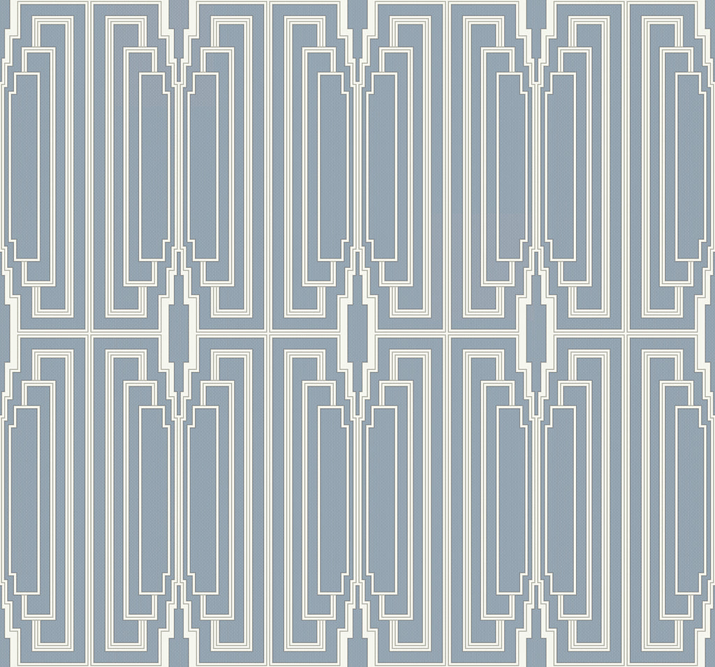 Malibu Manhattan Wallpaper - Contemporary Geometric - Peacock | Malibu Wallpaper