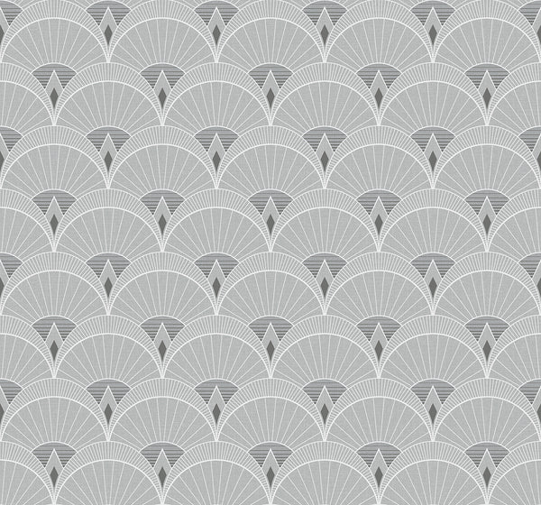 Malibu Chrysler Arches Wallpaper - Contemporary Geometric - Argos Grey | Malibu Wallpaper