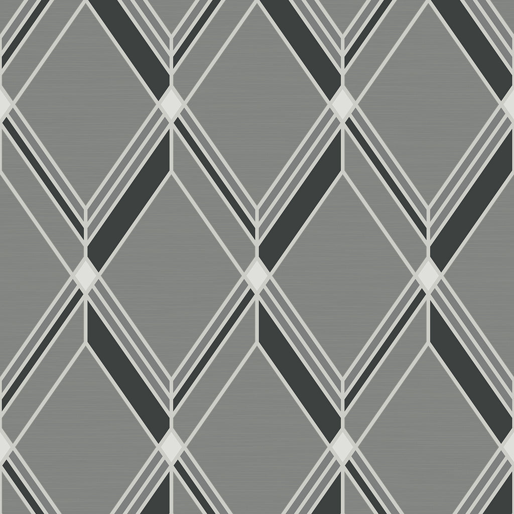 Malibu Brooklyn Diamond Wallpaper - Contemporary Geometric - Mysterious | Malibu Wallpaper