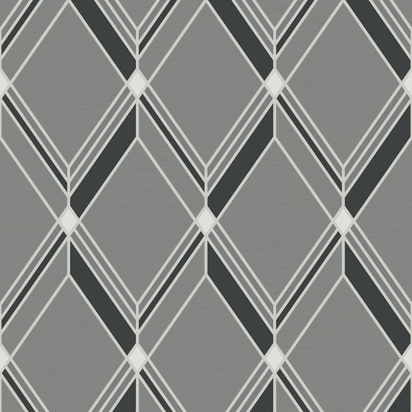 Malibu Brooklyn Diamond Wallpaper - Contemporary Geometric - Mysterious | Malibu Wallpaper