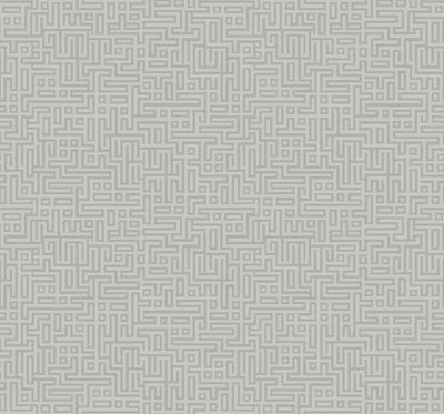 Rockefellar Maze Contemporary Geometric - Slate Grey | Architectural Wallcoverings