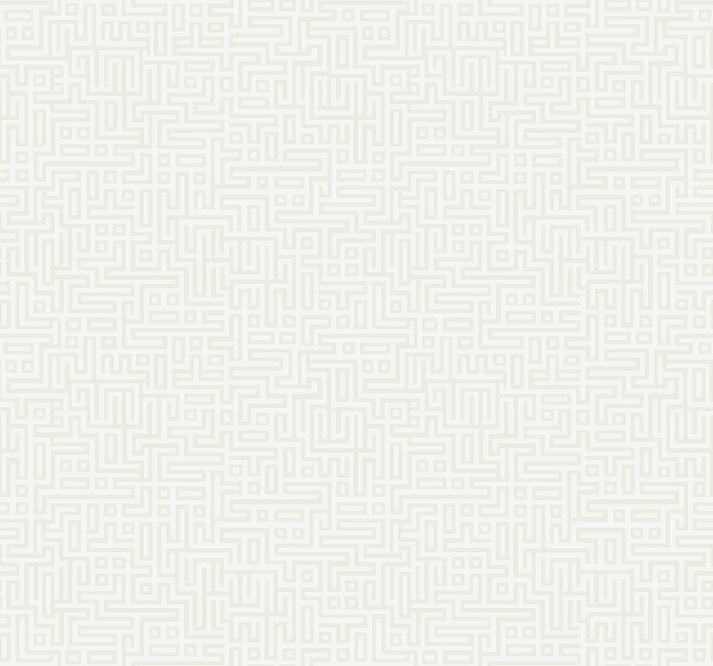 Malibu Rockefellar Maze Wallpaper - Contemporary Geometric - Metallic Pearl | Malibu Wallpaper