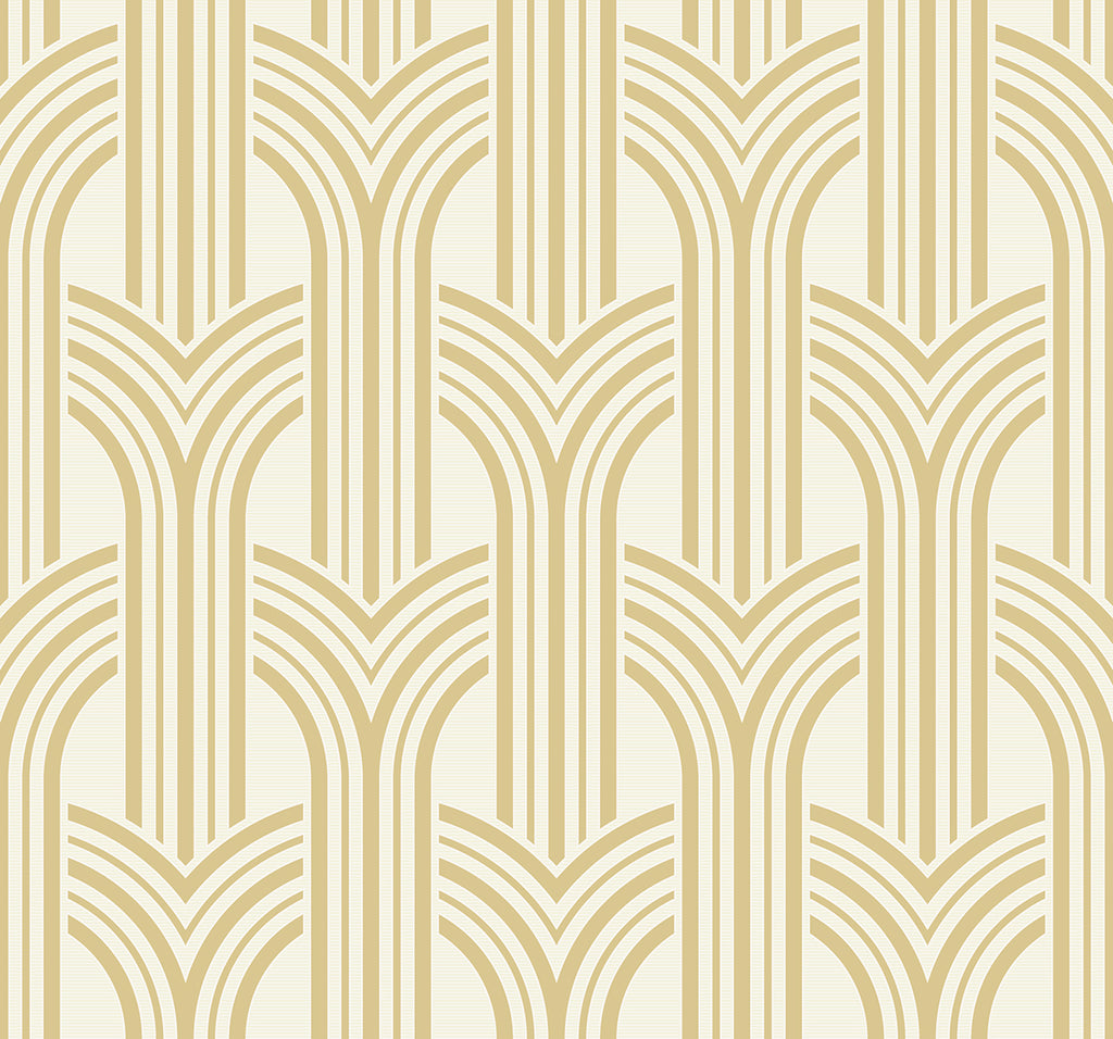 Malibu Broadway Arches Wallpaper - Contemporary Geometric - Golden Nugget | Malibu Wallpaper