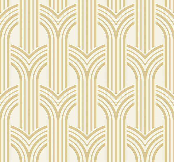 Malibu Broadway Arches Wallpaper - Contemporary Geometric - Golden Nugget | Malibu Wallpaper