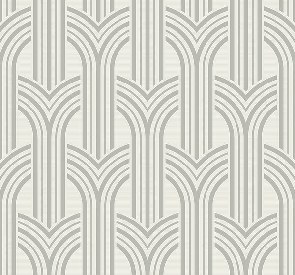 Malibu Broadway Arches Wallpaper - Contemporary Geometric - Chrome | Malibu Wallpaper