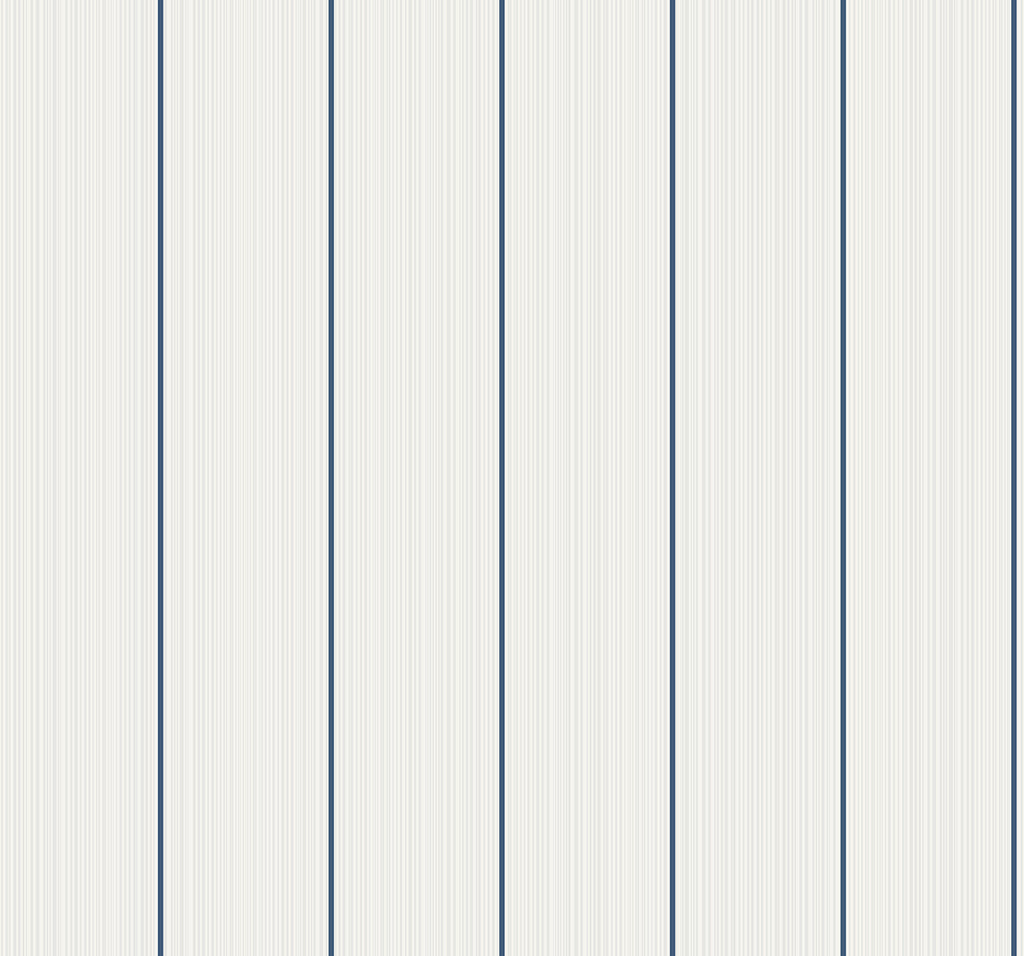 Malibu Rockefeller Stripe Wallpaper - Contemporary Striped - Navy | Malibu Wallpaper