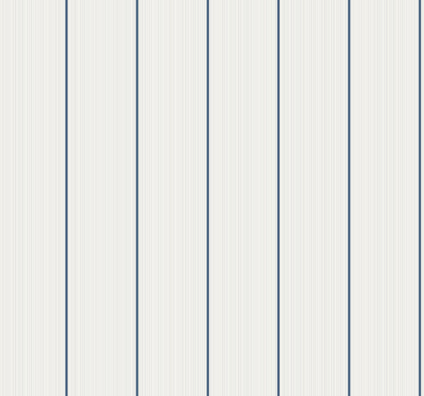 Malibu Rockefeller Stripe Wallpaper - Contemporary Striped - Navy | Malibu Wallpaper