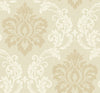 Malibu Deco Damask Wallpaper - Contemporary Damask - Linen | Malibu Wallpaper