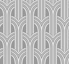 Malibu Deco Arches Wallpaper - Contemporary Geometric - Metallic Silver | Malibu Wallpaper