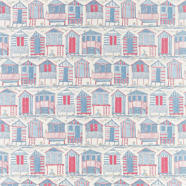 New Tiger Stripe Wallcovering Blue/Ivory | Sanderson