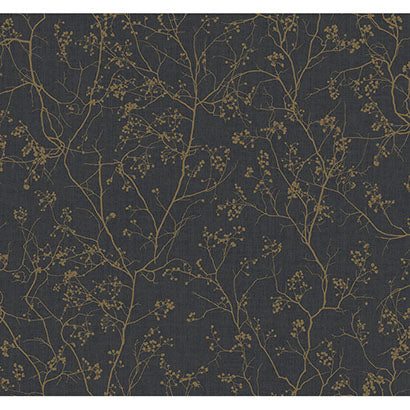 Hingham Charcoal Wallcovering | Jeffrey Stevens