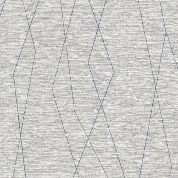 Madrid Cliffhanger Blue-Green Beams Wallcovering | Phillipe Romano