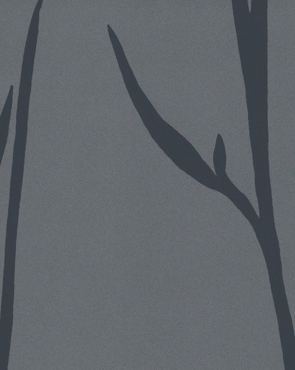 Rome Wisp Feathery Blue Wallcovering | Phillipe Romano