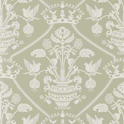 Highgrove Damask Silver Green | Sanderson