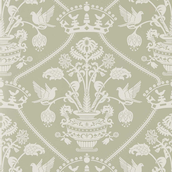 Highgrove Damask Silver Green | Sanderson
