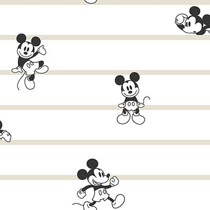 Disney Mickey Mouse Stripe Wallpaper | Jeffrey Stevens