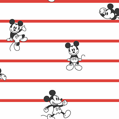 Disney Mickey Mouse Stripe Wallpaper | Jeffrey Stevens