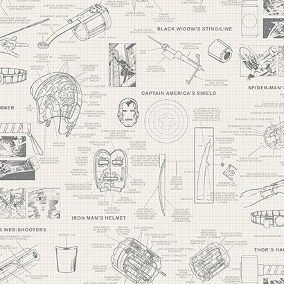 Marvels Heroes Schematics Wallpaper | Jeffrey Stevens