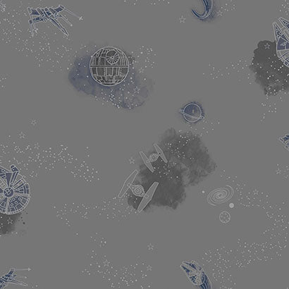 Menton Charcoal Gray Wallcovering | Jeffrey Stevens