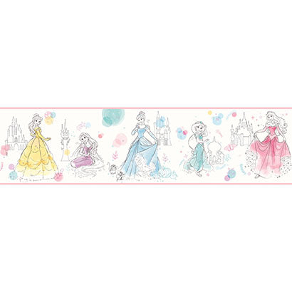 Disney Princess Pretty Elegant Border Wallpaper Border | Jeffrey Stevens