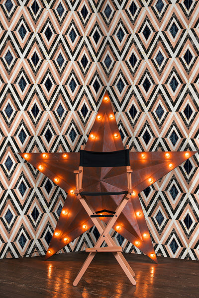 Diamonds In Copper Wallpaper | Mind The Gap