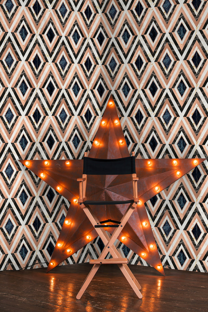 Diamonds In Copper Wallpaper | Mind The Gap