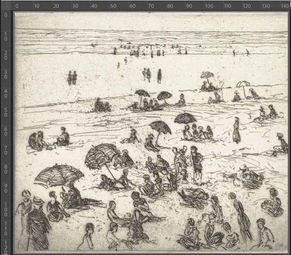 Santorini Seaside Sepia Mural