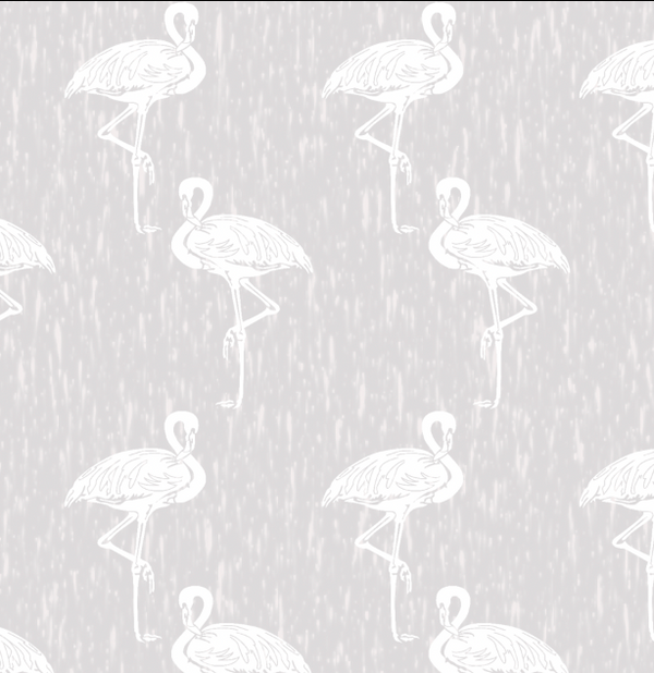 Wild Flamingos Taupe Grey Tropical | Architectural Wallcoverings