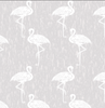 Wild Flamingos Taupe Grey Wallpaper